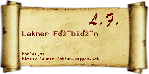Lakner Fábián névjegykártya